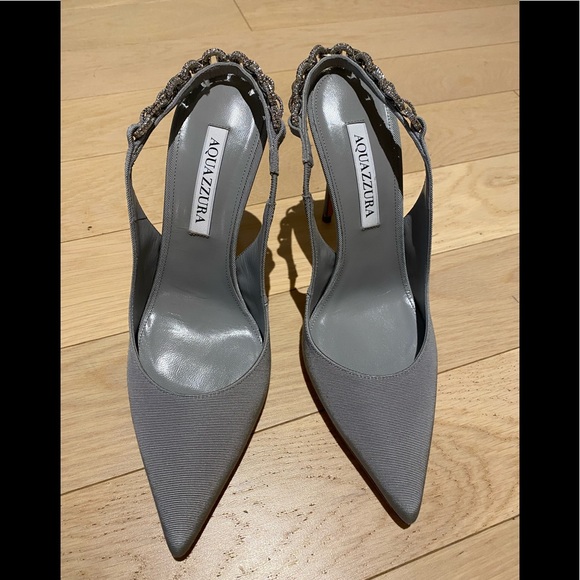 Aquazzura Love Link Sling 105 in Gray - Picture 3 of 11